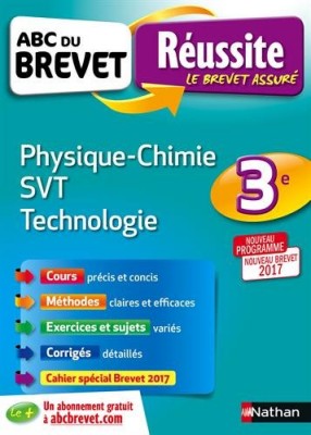 Afficher "Physique chimie, SVT, technologie 3e"